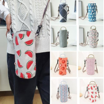 에코백 텀블러 크로스 린넨 물병 파우치