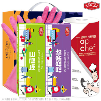 고무장갑32cm 크린백 위생장갑 키친타올(4종) 세트