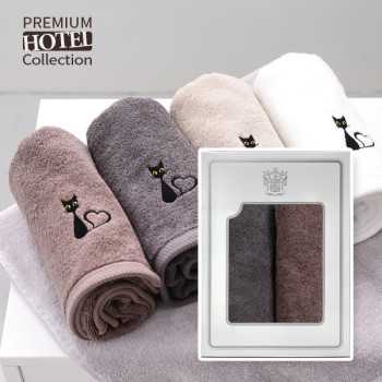 프리미엄 호텔수건 러브캐츠 170g 2P세트