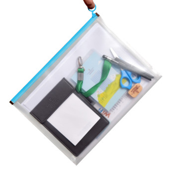 컬러풀 고리 투명 지퍼화일. 지퍼파일