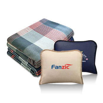 국산 아일 가죽 쿠션 항공담요