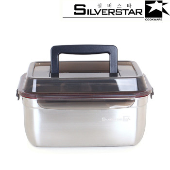 실버스타 모이 스텐레스 핸디형 김치통 원핸들3호/3.8L