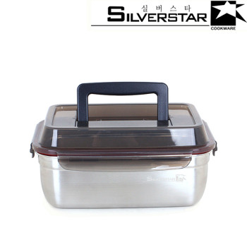실버스타 모이 스텐레스 핸디형 김치통 원핸들2호/3L