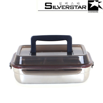 실버스타 모이 스텐레스 핸디형 김치통 원핸들1호/2L