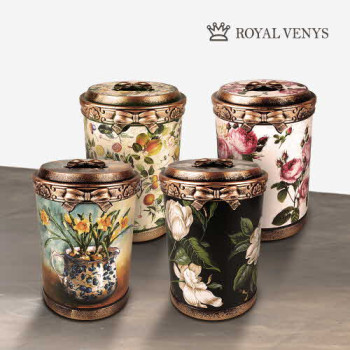 로얄베니스 엔틱리본 휴지통