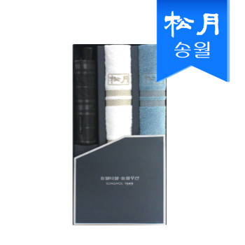 타월우산 3매선물세트(SWU 3단 모던체크1, 노을2)