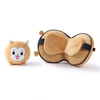 에코라이프 2in1 목베개 캐릭터 수면안대 CCH185