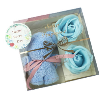 라인패키지 카네이션 곰돌이 손수건 선물상자 선물세트 CCH383