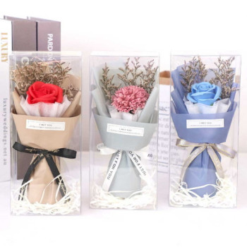 라인패키지 카네이션 비누 꽃 선물상자D CCH432