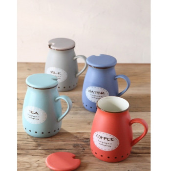 에코키친 컬러 도자기 뚜껑머그 KA2092