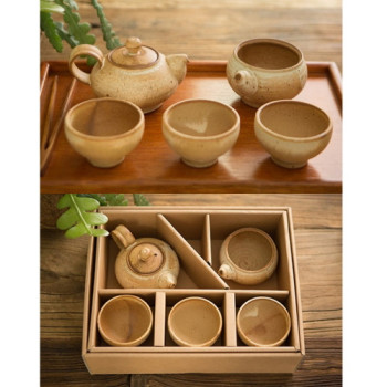 에코키친 매트 베이지 차 3인다기 KA2027