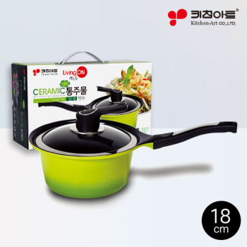 키친아트 넘침방지세라믹냄비18편수 (1종)