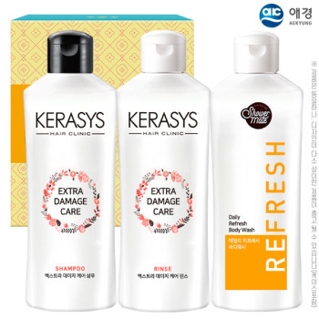 애경 케라시스샴푸180용기 린스180용기 샤워메이트(3종) 세트