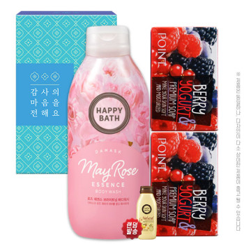 아모레 해피바스바디워시200용기 애경포인트베리비누2P(3종) 세트