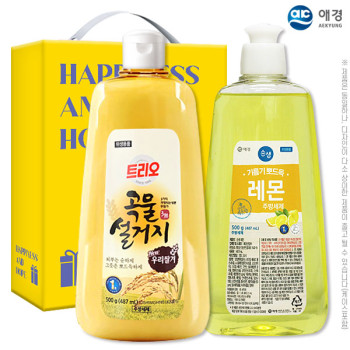 애경 곡물설거지500용기 순샘레몬500용기(2종)