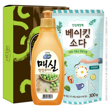 (친환경)참그린매실300용기 탑셰프베이킹소다300리필(2종) 세트