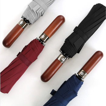 쥬비트 프리미엄 우드 자동 3단 우산