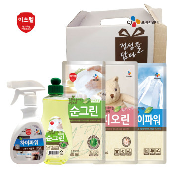 CJ다목적,순그린320(용기),순그린(리필),하이파워,피오린 5종세트