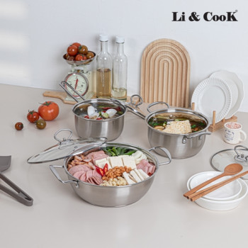 [리앤쿡] 프로피 IH 바닥3중 냄비 3종 세트