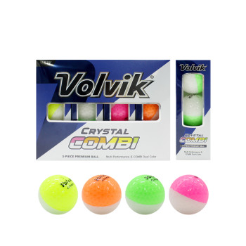 볼빅 크리스탈 콤비 12구(3pc) 반반 골프공