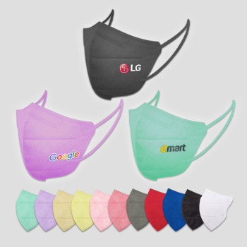 [전사인쇄] 로고인쇄 컬러 마스크 마스크 단면인쇄/양면인쇄 국내생산 (12색)