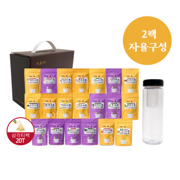 차다(茶) 시그니쳐 티보틀 세트 (국산차 20Tx2개+에코티보틀500ml)