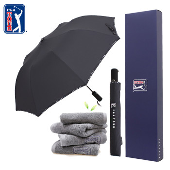 PGA 2단자동 로고바이어스+190g 호텔타올세트