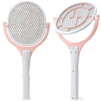 90도 회전 Sik-A 매직 LED전기 모기채 USB충전식