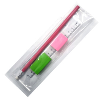 opp문구세트(연필+지우개+연필깍이+자)