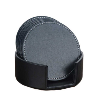 에코키친 고급 가죽 컵받침 찻잔받침 세트 CBH714