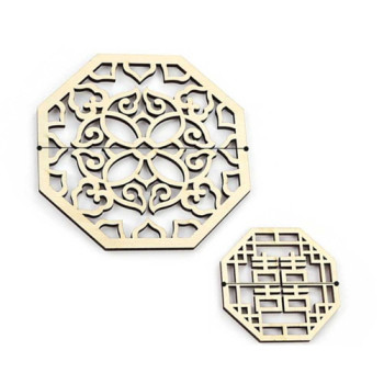 에코키친 원목 한국적인 전통문양 냄비 받침 컵받침 CBH706