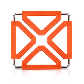 에코키친 스테인레스 스틸 실리콘 사이즈 조절 냄비 받침 CBH703