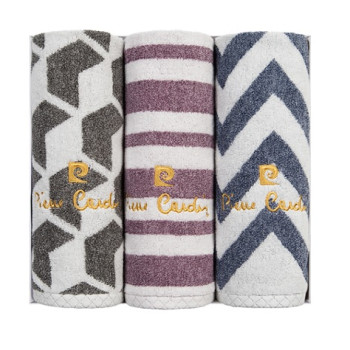 타올수건 보카시선염160g 세면타월호텔 지그재그 3종피에르가르뎅