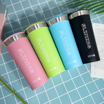 [국산] cup12 칼라텀블러 보온보냉 430ml 스테인레스 머그컵