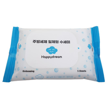 해피드림 매직주방세제 일체형 베이직 수세미5매
