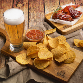 리베바움 티크원목 플레이팅 도마 엣지3[각인]