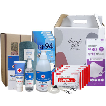 16종 방역 위생키트/KF94마스크/손소독티슈