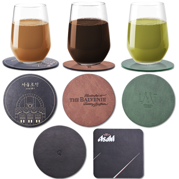 고급 가죽 코스터(컵받침 코스타)