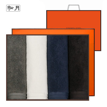 [송월타올] 호텔수건 에르모 170g 코마40수 4매선물세트(쇼핑백) 기념수건 답례품
