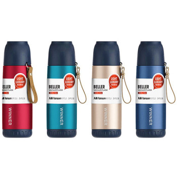 가죽스트랩 밀폐보온병380ML  4color