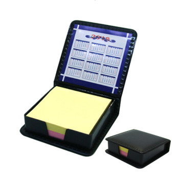 {가죽케이스-정사각}점착메모지/판촉물/인쇄가능