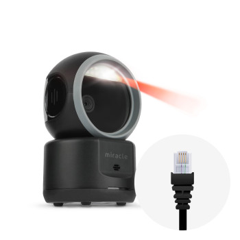 미라클 탁상용 바코드 스캐너 1D/2D/QR코드 인식 MQ650 (4pin 시리얼 타입)