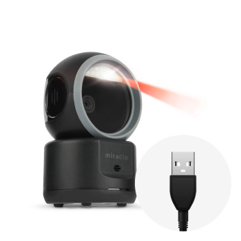 미라클 탁상용 바코드 스캐너 1D/2D/QR코드 인식 MQ650 (USB 타입)