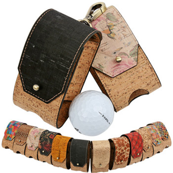 골프공2구 케이스 홀더_나무껍질 Italy cork 식물성 천연가죽