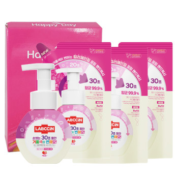 랩신 핸드워시 250ml 용기 리필 200ml 3P (4종)