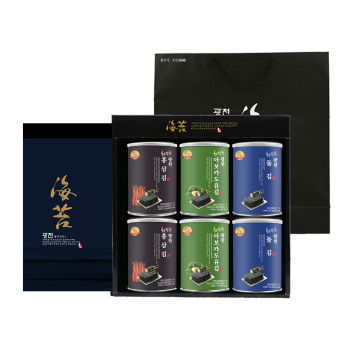 명품광천김  6캔김 선물세트