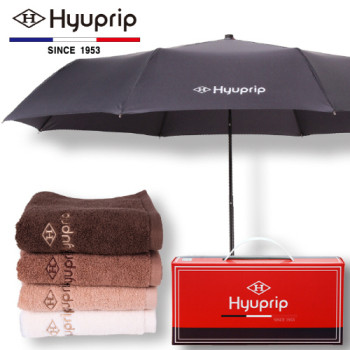 협립 3단 심플 수동우산 1P+40수 호텔코마 세면타월 1P-세트