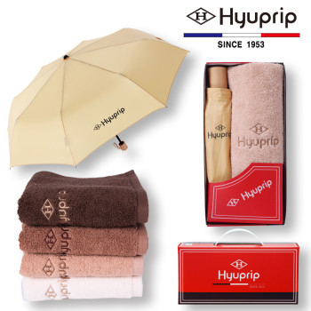 협립 3단 마시멜로 수동우산 1P+40수 호텔코마 세면타월 1P-세트