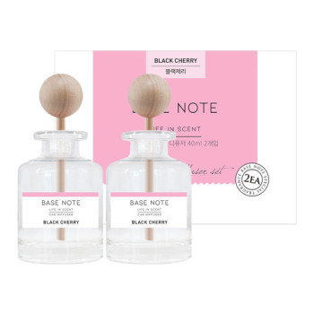 [더허브샵] 베이스노트 카 디퓨저 2종세트 40ml+40ml