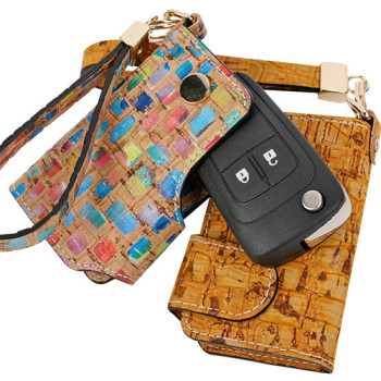 차량키 커버 케이스 키홀더_나무껍질 Italy cork 식물성 천연가죽